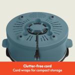 bella 6.0 Qt Programmable Slow Cooker, Ceramic Nonstick Coating, Adjustable Temperature & Cooking Times, Dishwasher Safe Stoneware Pot & Tempered Glass Lid, Tangle Free Cord Wrap, Surf