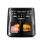 Gourmia 8 Qt Air Fryer, 8 Presets with Digital Display, FryForce 360° Technology, Easy View Window & Interior Light, Dishwasher Safe Basket, Black