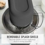 Martha Stewart Stand Mixer, 12 Speed, Tilt-Head, 5.3QT Stainless Steel Bowl, Splash Guard with Pour Chute, Whisk, Dough Hook, Flat Beater, Electric Kitchen Baking Mixer, Bread, Cake, Whip, Caviar Gray