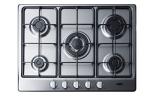 Summit 27" 5 Burner Gas Cooktop, Stainless steel, Cast Iron- GC527SS