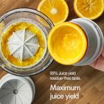 SUNHAIXIA Rechargeable Electric Juicer - Citrus Juicer with Type-c Rechargeable for Orange, Lemon and Grapefruit Juicing. (White-45Watts)