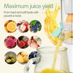 SUNHAIXIA Rechargeable Electric Juicer - Citrus Juicer with Type-c Rechargeable for Orange, Lemon and Grapefruit Juicing. (White-45Watts)