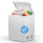 Cowsar 5.0 Cu.Ft Deep Freezer with 3 Basket, Quiet Chest Freezer Adjustable 7 Thermostat, Compact Freezer Free-Standing Top Door, Energy Saving for Apartment/Garage/Basement/Dorm/Home,White