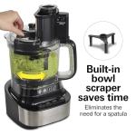 Hamilton Beach Stack & Snap Food Processor with Bowl Scraper, 10 Cup Capacity, Black, (Renewed) R70822
