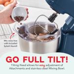 Dash Stand Mixer - Tilt-Head Electric Stand Mixer with Stainless Steel Bowl and Splash Guard For Baking - Navy, 3.5-Quart