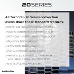 Moffat Turbofan Full Size Countertop Electric Convection Oven - Manual Control, Single Deck, 208v/50/60/1ph