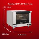 Moffat Turbofan Full Size Countertop Electric Convection Oven - Manual Control, Single Deck, 208v/50/60/1ph
