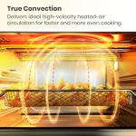 VAL CUCINA Retro Style Infrared Heating Air Fryer Toaster Oven, Extra Large Countertop Convection Oven 10-in-1 Combo, 6-Slice Toast, Enamel Baking Pan Easy Clean with Recipe Book, Almond Yellow Color