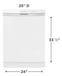 Frigidaire FDPC4314A 24 Inch Wide 14 Place Setting Built-In Front Control Dishwasher with 5 Wash Cycles and MaxDry™ - White