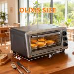 OLIXIS Toaster Ovens Countertop 19Quart, Bake, Toast, Broiler, Pizza and Warm, 1300W, 30 Min Timer, Fry Basket, Backing Pan and Rack Included, Up to 400°F