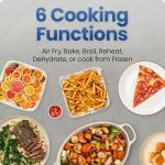 Chefman Dual Air Fryer Oven with DC Motor, 9 Qt. Double Basket Air Fryer with 450°F Max Temp for Meals in Minutes, Bake, Broil, Dehydrate, Reheat for Extra-Crispy Chicken, Fries, and More - Black