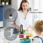 Wynboop MINI Cordless Food Processor Electric Vegetable Chopper,USB Rechargable Compact Meat Grinder with 4 Cups & 2 Slicers for Baby Foods Kitchen,Mincing Pureeing Onion Garlic Chili & Spices(Black)