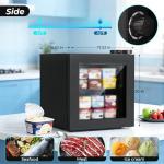 COWSAR 1.1 Cu Ft Compact Mini Freezer, 7 Temp Settings (-18°F to -10°F), Removable Shelf Display Freezer for Home/Kitchen/Dorm/Office, Suitable for Ice Cream/Meat/Seafood