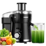 Juicer Machine, 500W Centrifugal Juicer Extractor with 3 Speed & Wide Mouth 3” Feed Chute for Fruit Vegetable, High Yield Juicer Included Cleaning Brush for Easy to Clean