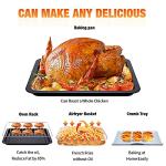 Geek Chef Air Fryer Toaster Oven Combo, 16QT 5-in-1 Toaster Ovens Countertop, Convection AirFryer with Bake, Air fryer & Toaster, Broil and Warm Functions, Stainless Steel Easy Oven for Wonder Meals