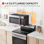 TOSHIBA 1.9 Cu.Ft. Over the Range Microwave Oven with Easy Installation, Soft Close Door, ChefDefrost, Sensor, 400 CFM Ventilation, 1000W, Stainless Steel, OA-EM19PH(SS)