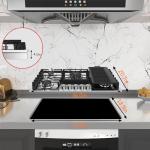 KOXKING 36 Inch Gas Cooktop with Griddle, Gas Stove Top with 5, Reversible Cast Iron Grill/Griddle, NG/LPG Convertible, with Thermocouple Protection, Stainless Steel