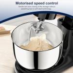 Camic Stand Mixer, 4.2QT+5.3QT Two bowls Electric Food Mixer, 10 Speeds with Digital setting 3-IN-1 Kitchen Mixer for Baking Cakes Cookie Bread Salad with Egg Whisk,Dough Hook,Flat Beater (Black)