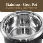 Elite Gourmet ERC2010B Electric Rice Cooker with Stainless Steel Inner Pot Makes Soups, Stews, Porridge's, Grains and Cereals, 10 cups cooked (5 Cups uncooked), Black