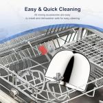 Camic Stand Mixer, 4.2QT+5.3QT Two bowls Electric Food Mixer, 10 Speeds with Digital setting 3-IN-1 Kitchen Mixer for Baking Cakes Cookie Bread Salad with Egg Whisk,Dough Hook,Flat Beater (Black)