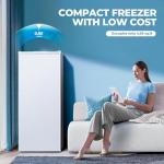 Electactic 6.5 Cu.ft Upright Freezer, Small Stand Up Freezer with Adjustable Thermostat, Removable Glass Shelves, for Bedroom/Home/Dorms/Apartment, White