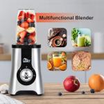 Uten 5-in-1 Smoothie Blender 42 oz/1.25L, Multi-Functional Mixer, Smoothie Maker, Juicer, Grinder with 304 Stainless Steel Blades, BPA-Free, Dishwasher Safe, Includes 3 Blender Cups & 2 Travel Bottles