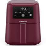 Chefman Air Fryer – 4-in-1 Slim 3.5 QT Airfryer, Air Fry, Bake, Dehydrate, Frozen, 450°F Max Temp for Extra Crispy Results in Minutes, Nonstick Ceramic Coating, Dishwasher-Safe Accessories - Red