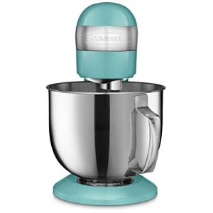 Cuisinart Stand Mixer, 12 Speed, 5.5 Quart Stainless Steel Bowl, Chef’s Whisk, Mixing Paddle, Dough Hook, Splash Guard w/ Pour Spout, Periwinkle Blue, SM-50TQNAS