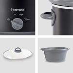 Kenmore 5 Quart Slow Cooker - Crock pot with Programmable Settings,Digital Controls, Dishwasher-Safe Stoneware, Warm Rice & Sous Vide Stew