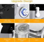 7.5 QT Stand Mixer, 10-Speed Tilt-Head Electric Dough Mixer with Stainless Steel Bowl, Includes Dough Hook, Wire Whisk, and Beater, with Splash Guard for Home Cooks, Silver