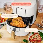Wonderful 6 Quart Digital Air Fryer, Large Touch Screen Air Fryer with Programmable Time & Temperature Control, 4-in-1 Roast Reheat Dehydrate, Nonstick Design (White Icing)