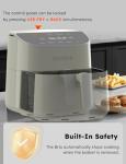 Nuwave Brio Plus 8 Qt Air Fryer, PFAS Free, New & Improved, Digital Touch Screen, Cool White Display, 50°F~400°F in Precise 5°, 5 Cook Functions, 100 Presets & 50 Memory, 3 Wattages 700, 1500, 1800