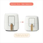 Wonderful 6 Quart Digital Air Fryer, Large Touch Screen Air Fryer with Programmable Time & Temperature Control, 4-in-1 Roast Reheat Dehydrate, Nonstick Design (White Icing)