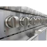 DUURA Elite DE480GRSKIT1 48 inch Gas Range with Double Porcelain Convection Oven 6.7 Cu Ft Capacity 8 Sealed Burners S