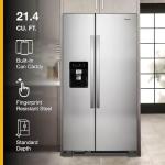 Whirlpool WRS321SDHZ 21 Cu. Ft. Stainless Side-by-Side Refrigerator