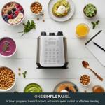 Glass Blenders for Kitchen – Stainless Steel Professional Blender for Smoothies 1500W Motor, Nut Milk Maker Machine 9 Adjustable Speeds, 14 Preset Programs, BPA-Free Glass Jar blender, Soy Milk, Soups