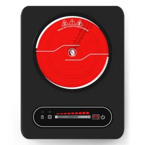 VBGK Single Burner Electric Cooktop,110V 1800W Electric Stove Top with LED Touch Control,10 Power Levels, 4 hTimer, Safety Lock,single burner cooktop Overheat protection