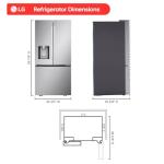 LG LF25H6330S 24.5 cu ft French Door Refrigerator – External Water & Ice Dispenser, White