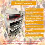 Banfluxion Commercial Pizza Oven 3-layer Gas Heating Piza Baking Machine with 6 plate 110V 300W Stainless Steel Oven for Restaurants Bakeries 0-99min 0℃-400℃ Single Phase