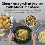 Hamilton Beach Ready, Set, Dinner Programmable Slow Cooker 6 Quart With Temperature Probe, Defrost Function, Clip-Tight Lid For Mess-Free Travel, Dishwasher-Safe Stoneware Crock, Matte Black (33868)