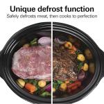 Hamilton Beach Ready, Set, Dinner Programmable Slow Cooker 6 Quart With Temperature Probe, Defrost Function, Clip-Tight Lid For Mess-Free Travel, Dishwasher-Safe Stoneware Crock, Matte Black (33868)