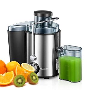 Juicer Machines Max 800W, Juilist New Generation Juicer Machines Vegetable and Fruit Easy to Clean, Compact Centrifugal Juicer Extractor with 3" Wide Mouth and Anti-Drip, Dual Speeds, Recipe & Brush