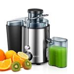 Juicer Machines Max 800W, Juilist New Generation Juicer Machines Vegetable and Fruit Easy to Clean, Compact Centrifugal Juicer Extractor with 3" Wide Mouth and Anti-Drip, Dual Speeds, Recipe & Brush
