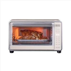 BLACK+DECKER Crisp ‘n Bake™ PRO 6-Slice Digital Air Fry Toaster Oven, 10 Cooking Functions, Convection Countertop Oven, Fits 12” Pizza or 9x13 Pan, 60-Minute Timer, Stainless Steel Accents