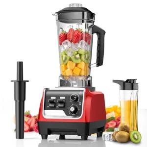 1800W Blender for Smoothies, Countertop Blenders for Kitchen with 70 Oz BPA-Free Pitcher and 20 oz To-Go Cup, 28000 RPM High-Speed Motor Blender for Ice Crushing, Frozen Drinks, Milkshakes (Dark Red)