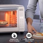 BLACK+DECKER Crisp ‘n Bake™ PRO 6-Slice Digital Air Fry Toaster Oven, 10 Cooking Functions, Convection Countertop Oven, Fits 12” Pizza or 9x13 Pan, 60-Minute Timer, Stainless Steel Accents