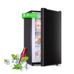 Maine Mini Upright freezer, 3.6 Cubic Feet, Single Door Compact Freezer with Reversible Stainless Steel Door, 3-Speed Temperature Adjustment Small freezer for Home/Dorms