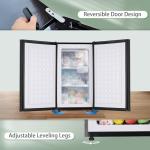 Maine Mini Upright freezer, 3.6 Cubic Feet, Single Door Compact Freezer with Reversible Stainless Steel Door, 3-Speed Temperature Adjustment Small freezer for Home/Dorms