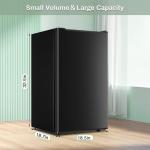 Maine Mini Upright freezer, 3.6 Cubic Feet, Single Door Compact Freezer with Reversible Stainless Steel Door, 3-Speed Temperature Adjustment Small freezer for Home/Dorms