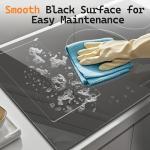 Noxton 36 Inch Induction Cooktop, 5 Burners Electric Cooktop, Upgraded Induction Stovetop with Flex Zone, Power Boost, Pause, 9 Power Levels, Child Safety Lock, Timer, 220-240V Hard wire